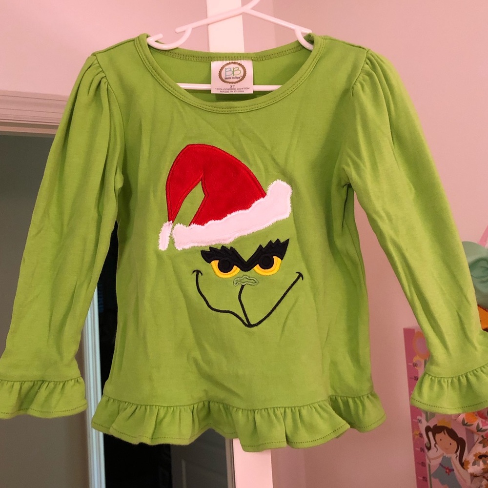 Toddler girls Grinch Christmas shirt